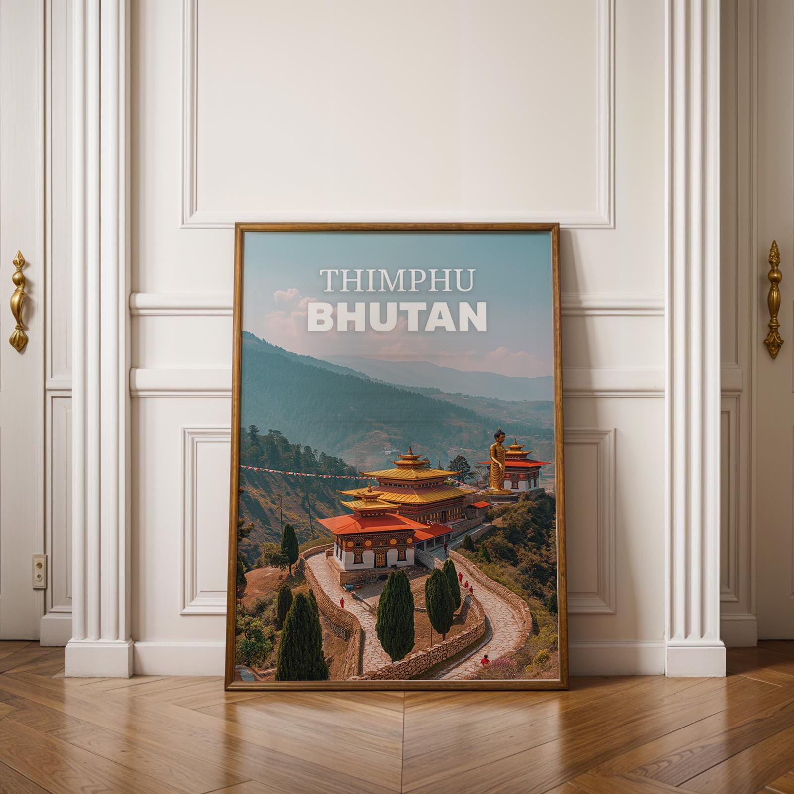 Bhutan Cityscape Wall Art Print: Tashichho Dzong, Thimphu (Digital Download)