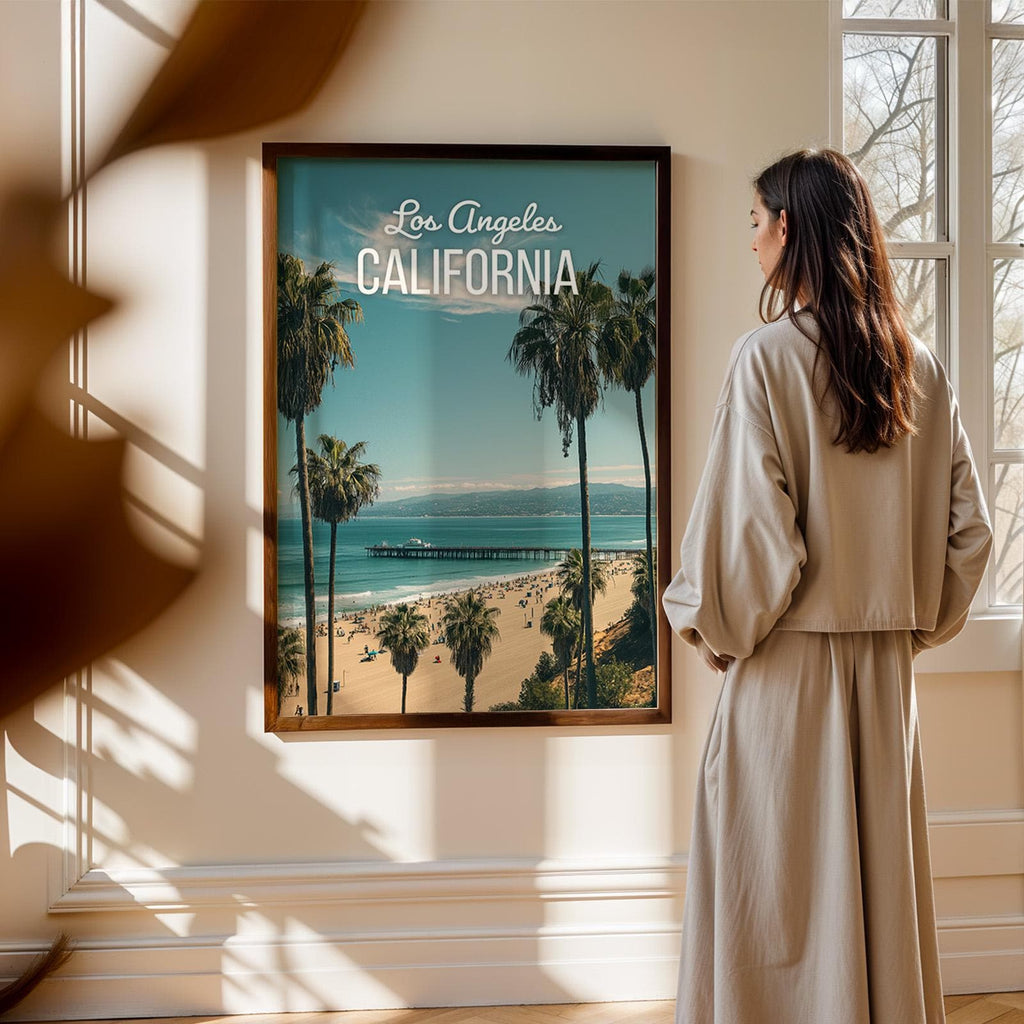 Los Angeles Sunset Cityscape Print: Vibrant California Wall Art (Digital Download)