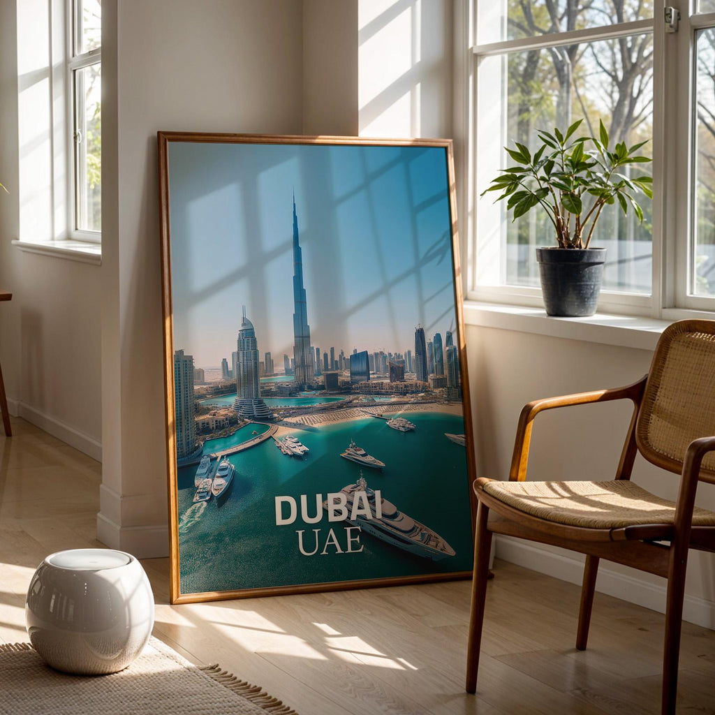 Dubai Burj Khalifa Print: UAE Desert Cityscape Wall Art (Digital Download)