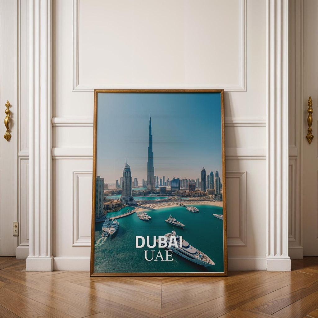 Dubai Burj Khalifa Print: UAE Desert Cityscape Wall Art (Digital Download)