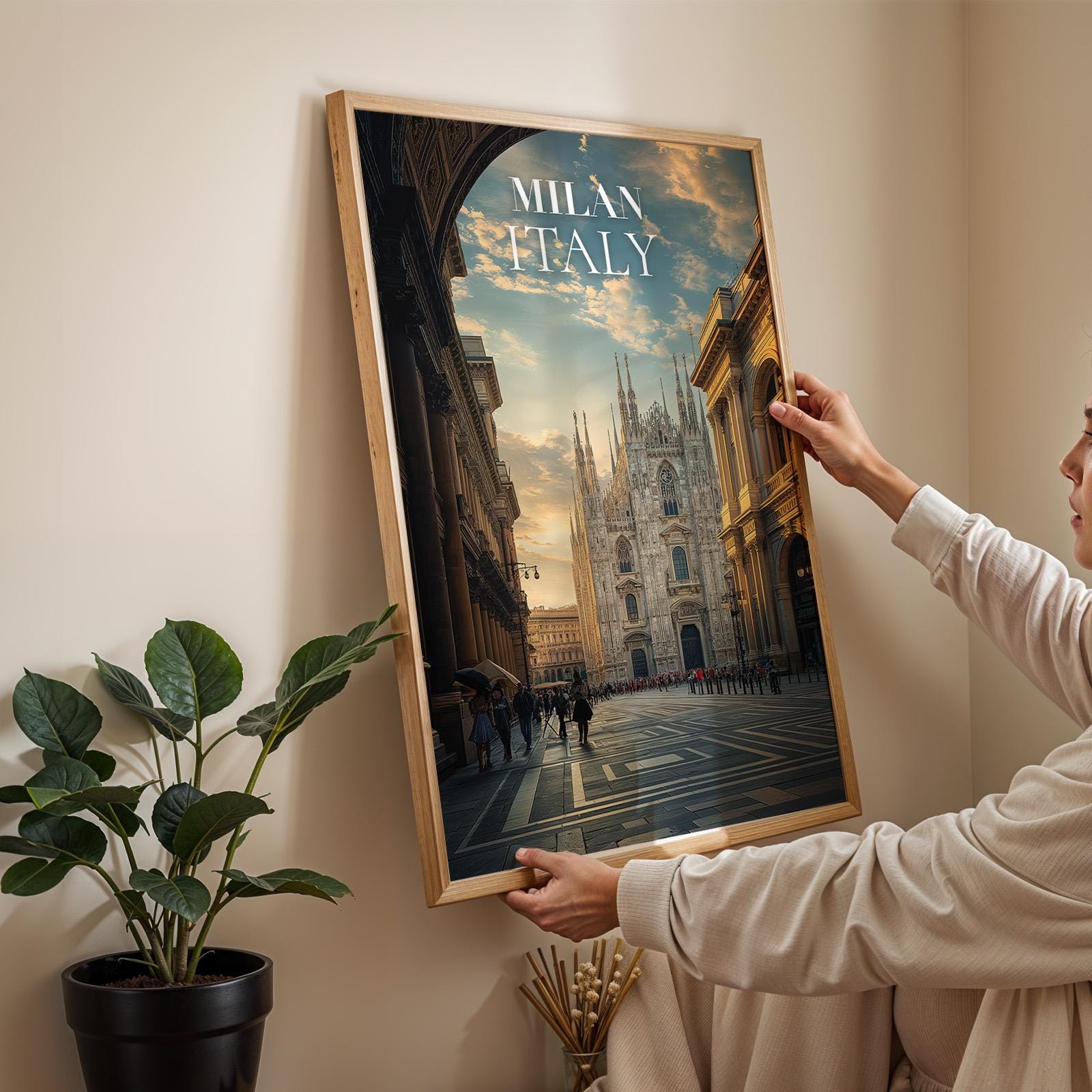 Milan Duomo Print: Vibrant Italy Cityscape Wall Art (Digital Download)