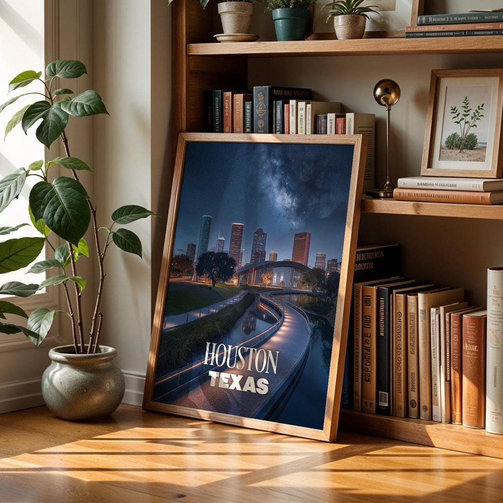 Houston Space Center Skyline Print: Vibrant Texas Wall Art (Digital Download)
