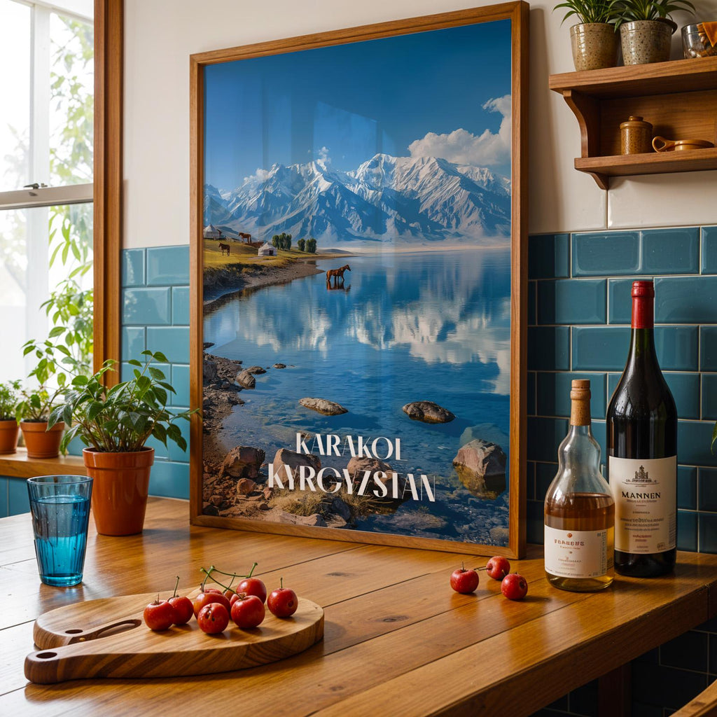 Kyrgyzstan Landscape Print: Issyk-Kul Lake, Karakol (Digital Download)