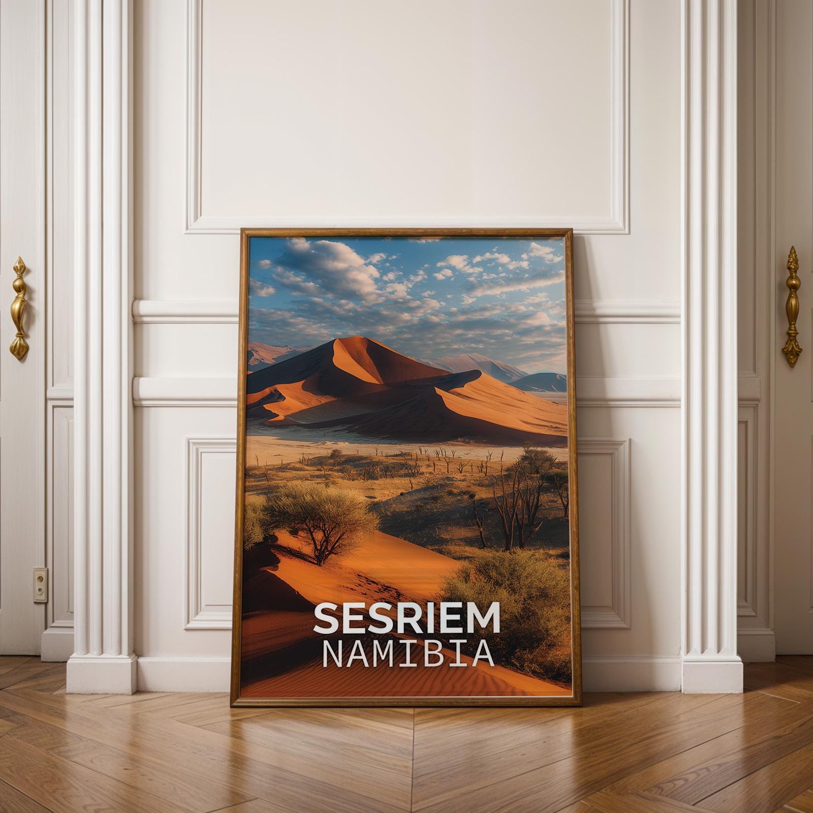 Namibia Sossusvlei Dunes Print: Vibrant African Landscape Wall Art (Digital Download)