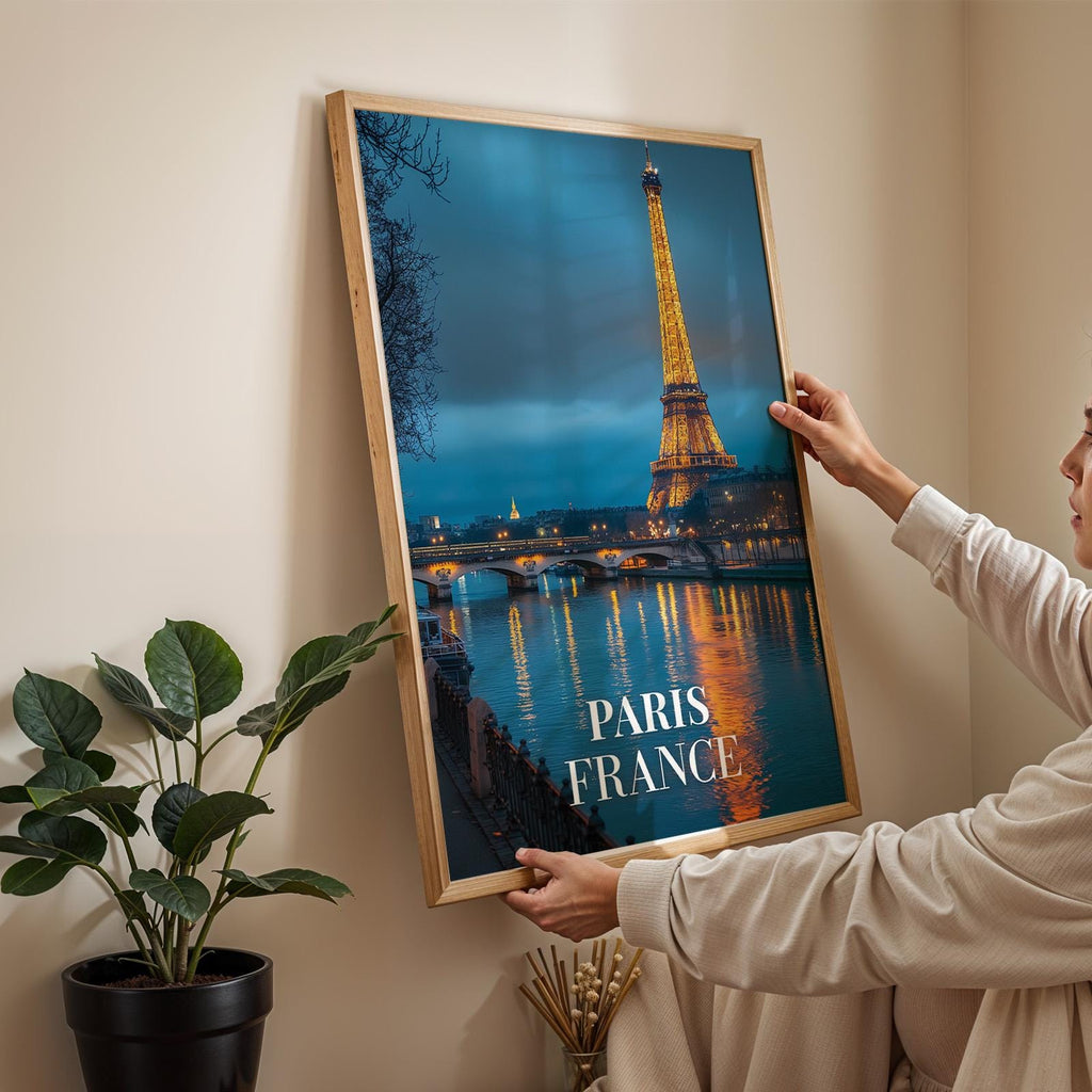 Eiffel Tower Paris Print: Vibrant France Cityscape Wall Art (Digital Download)
