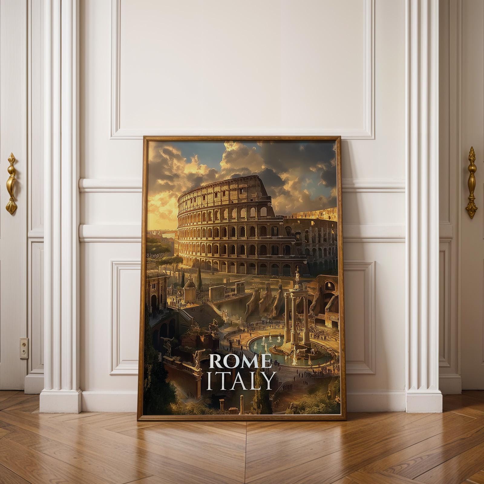 Rome Colosseum Print: Vibrant Italy Cityscape Wall Art (Digital Download)