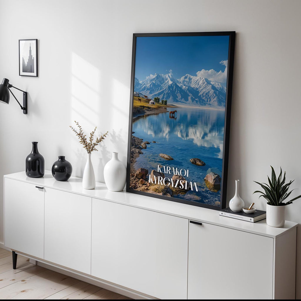 Kyrgyzstan Landscape Print: Issyk-Kul Lake, Karakol (Digital Download)