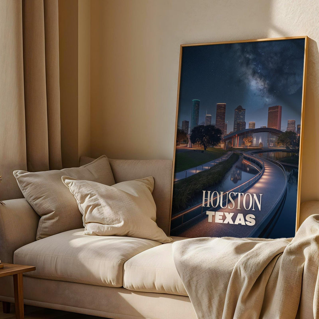 Houston Space Center Skyline Print: Vibrant Texas Wall Art (Digital Download)