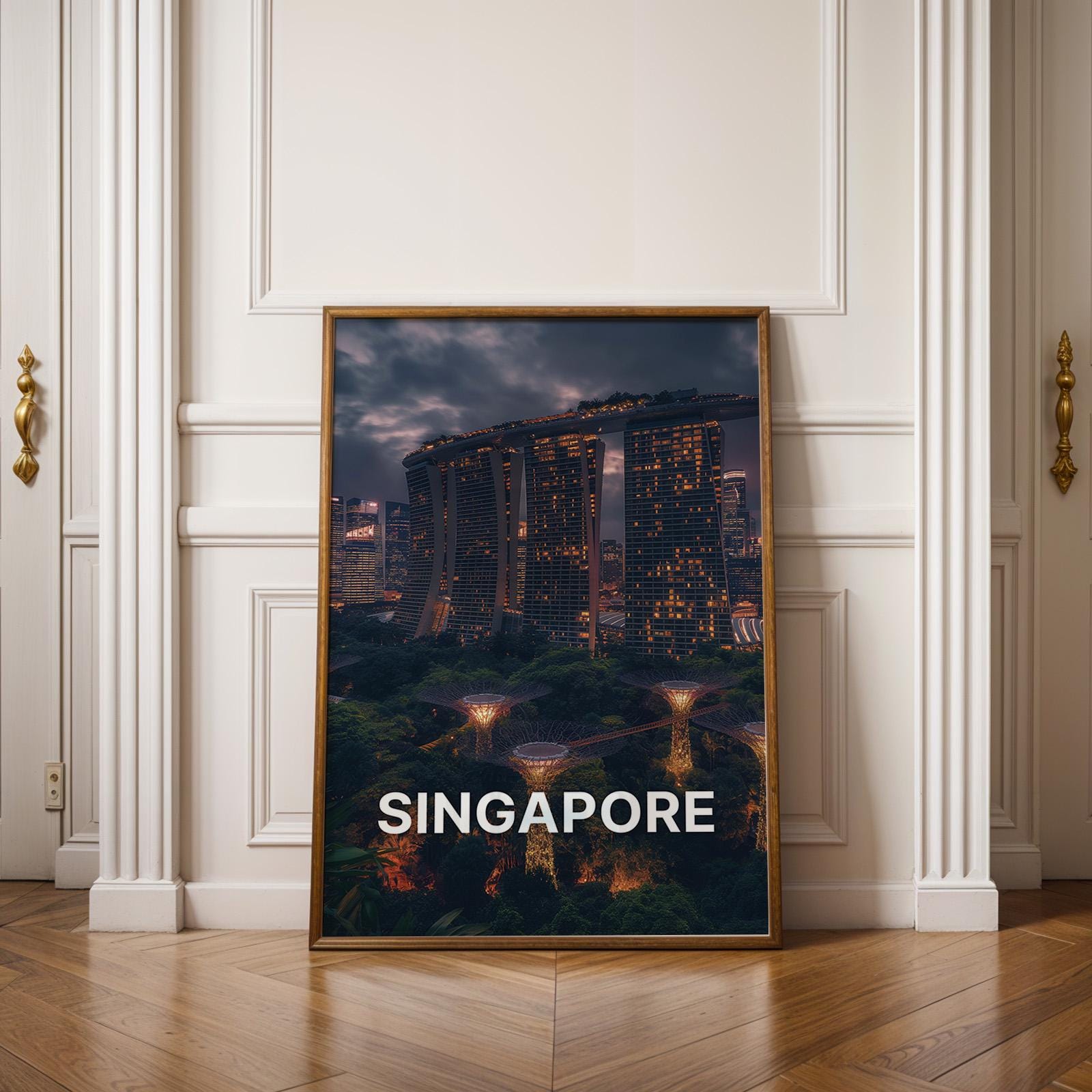 Singapore Marina Bay Gardens Print: Vibrant Cityscape Wall Art (Digital Download)