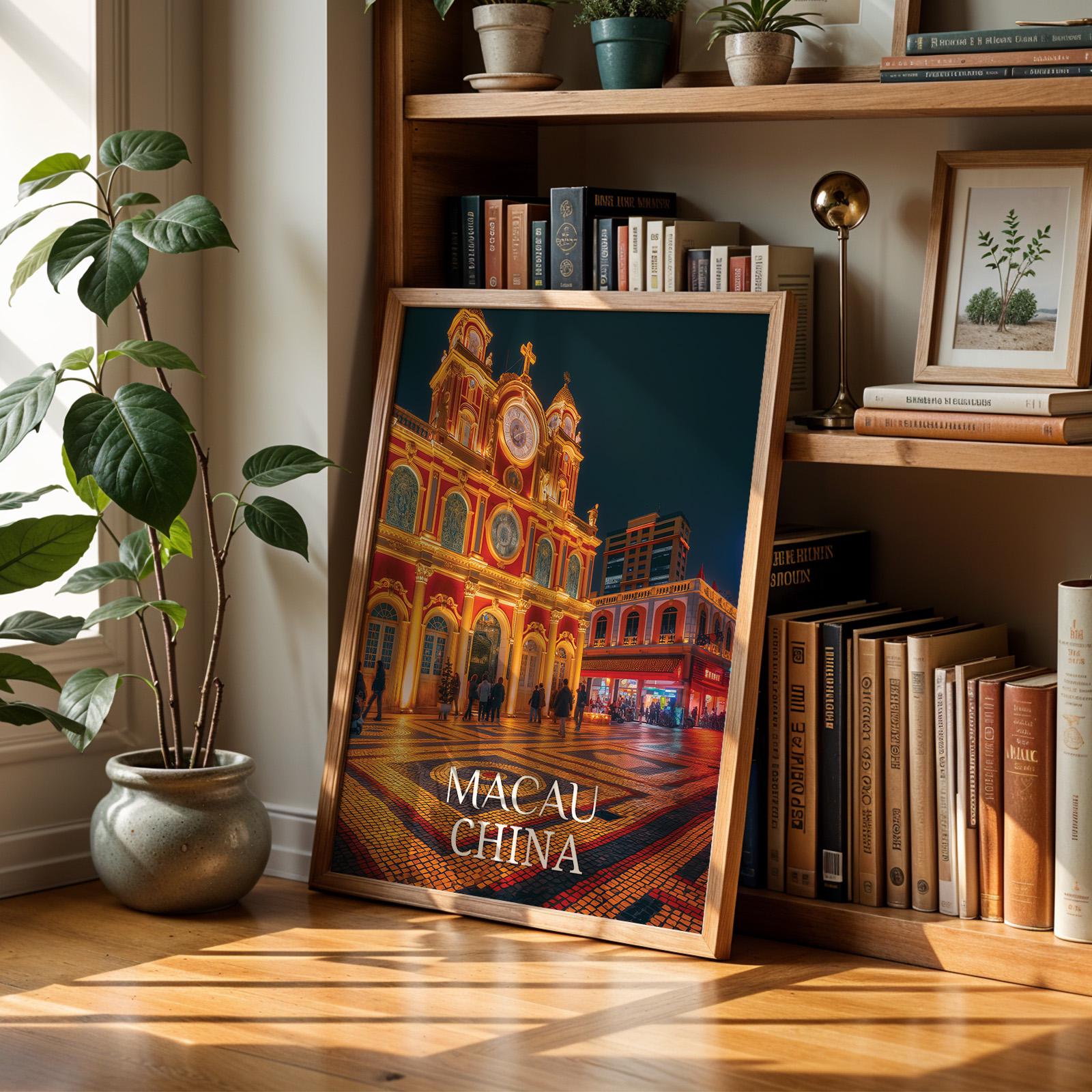 Macau China Ruins Print: Vibrant Cityscape Wall Art (Digital Download)