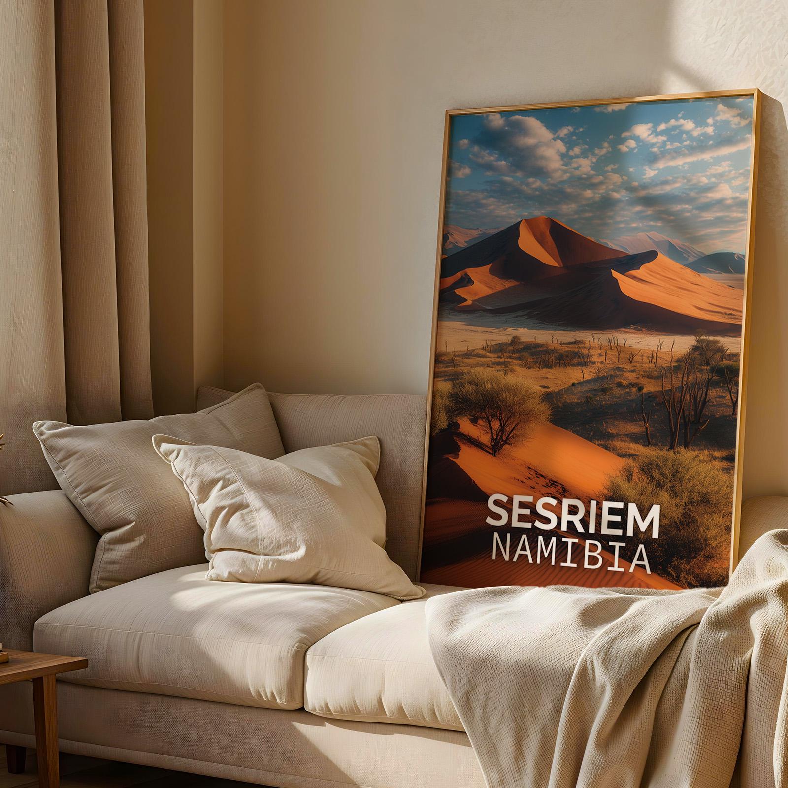 Namibia Sossusvlei Dunes Print: Vibrant African Landscape Wall Art (Digital Download)