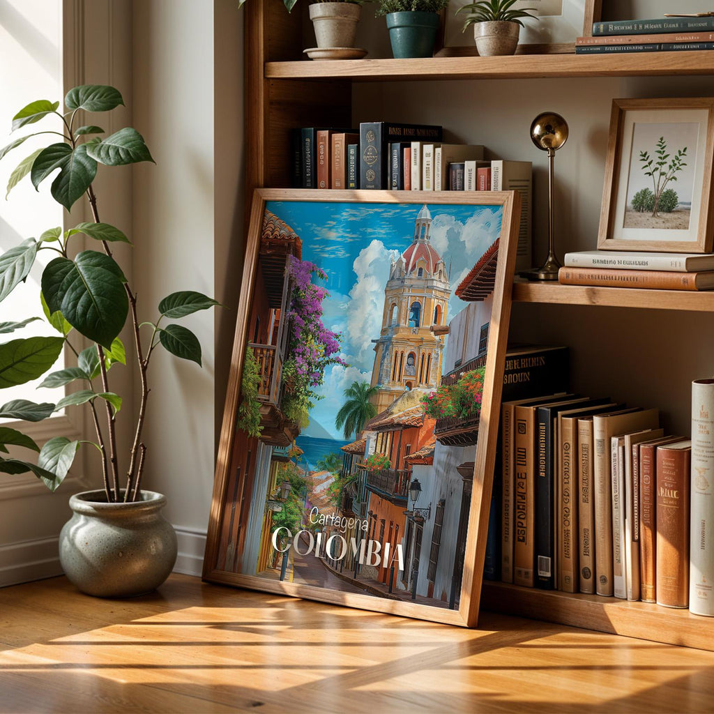 Cartagena Colombia Print: Vibrant Coastal Cityscape (Digital Download)
