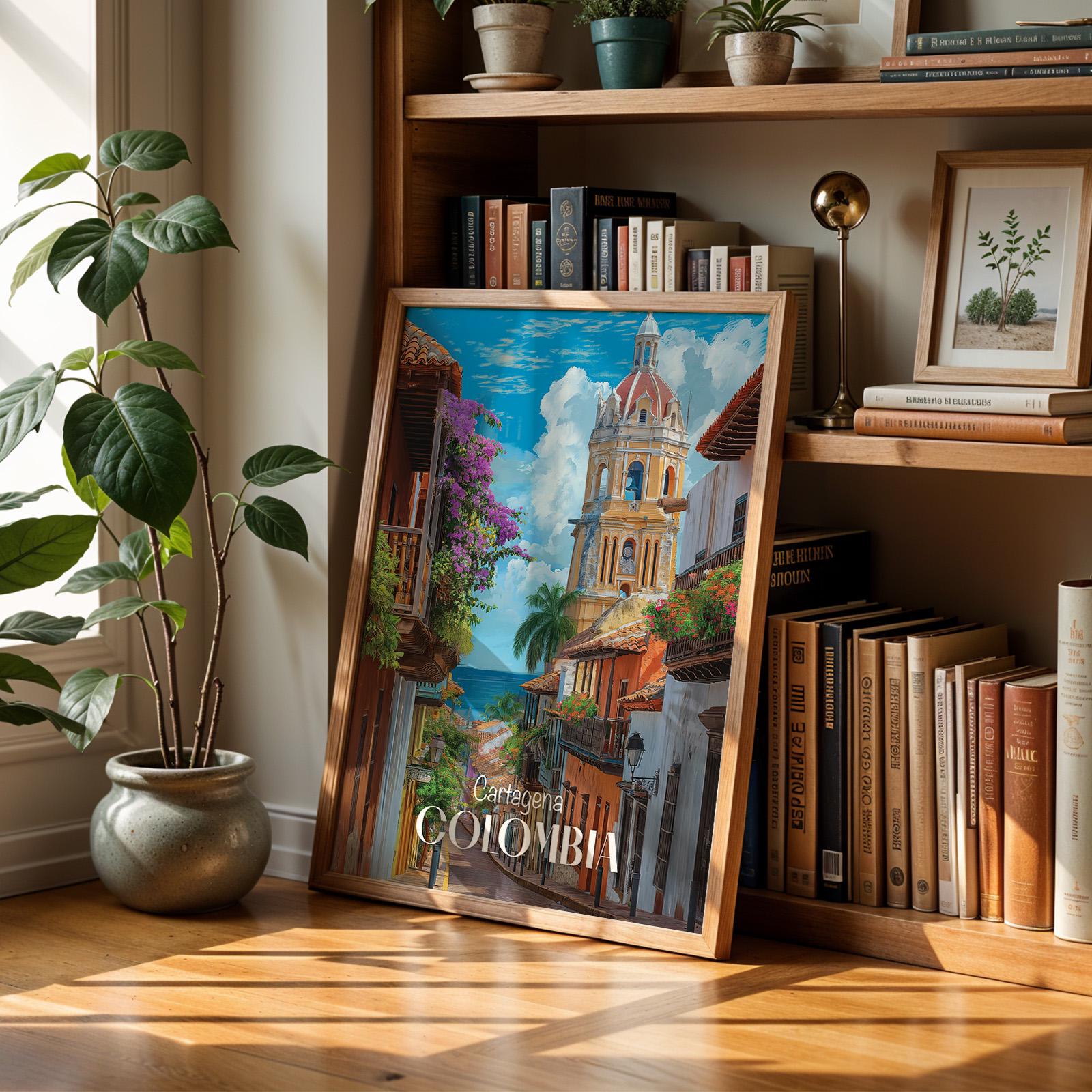 Cartagena Colombia Print: Vibrant Coastal Cityscape (Digital Download)