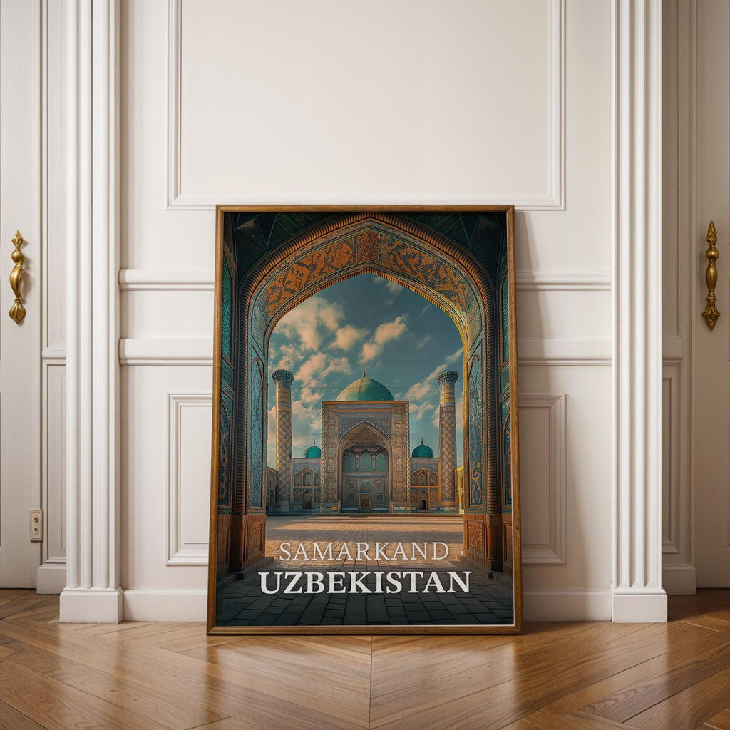 Samarkand Uzbekistan Print: Registan Square Cityscape Wall Art (Digital Download