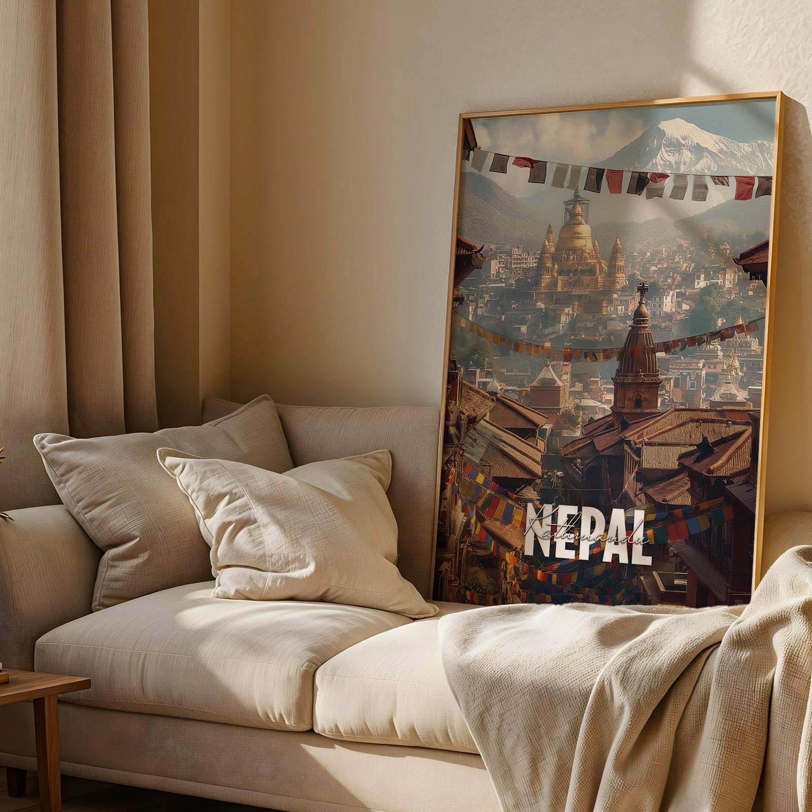 Kathmandu Nepal Temple Print: Vibrant Mountain Wall Art (Digital Download