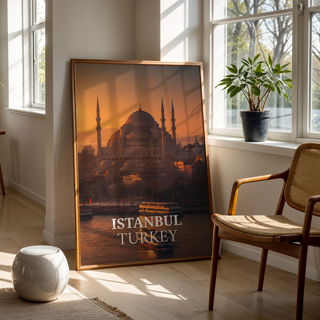 Istanbul Hagia Sophia Print: Vibrant Turkey Cityscape (Digital Download)