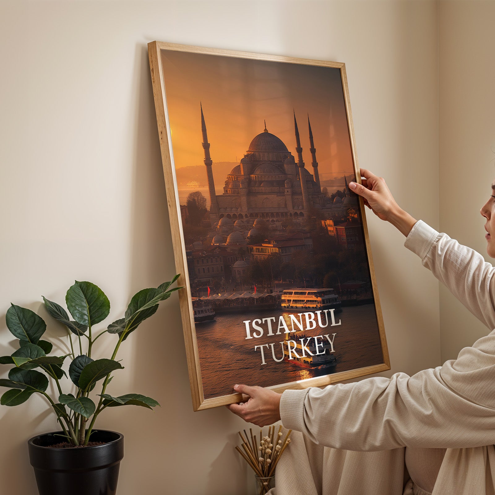 Istanbul Hagia Sophia Print: Vibrant Turkey Cityscape (Digital Download)