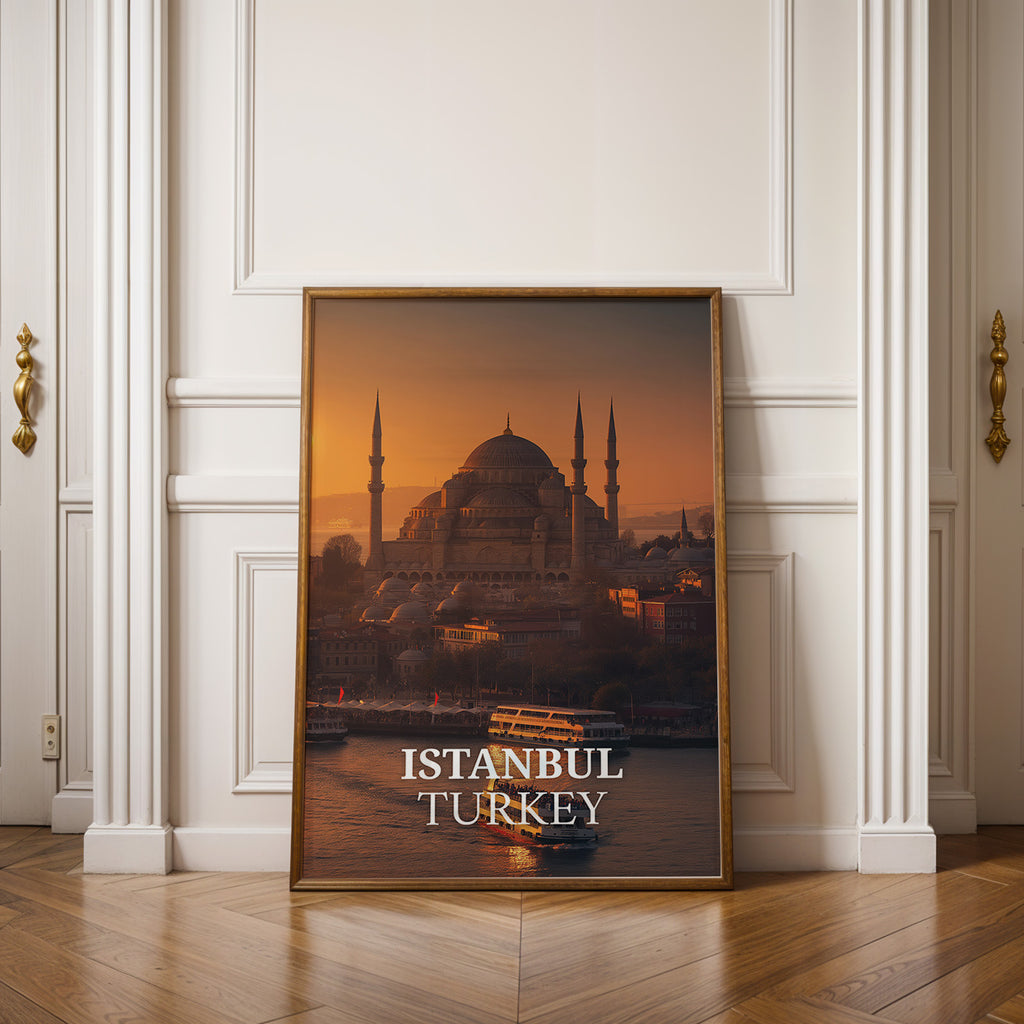 Istanbul Hagia Sophia Print: Vibrant Turkey Cityscape (Digital Download)