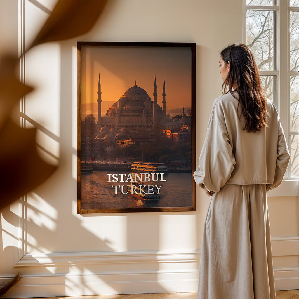 Istanbul Hagia Sophia Print: Vibrant Turkey Cityscape (Digital Download)